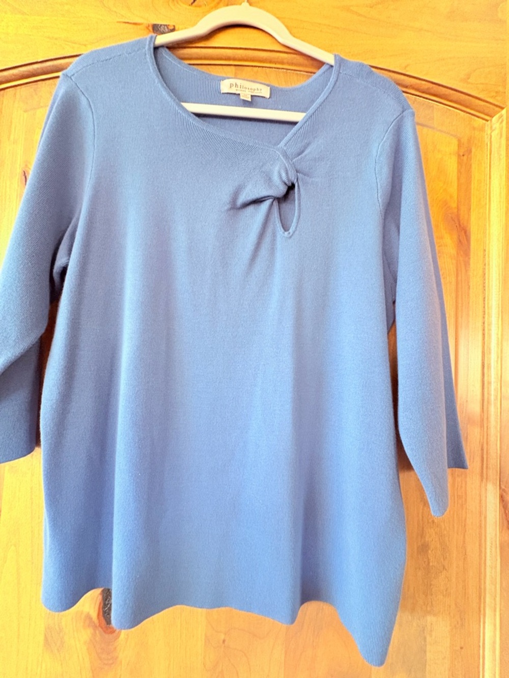 Philosophy Sky Blue Knot-Detail Tunic Sweater